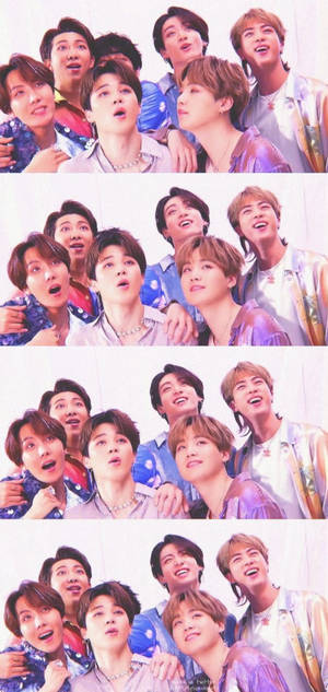 BTS Sluitskerm Volgorde Collage — Galaxy S24 Muurpapier