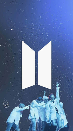 BTS Spring Day Regstreekse Optrede — Bts-logo GIF Muurpapier