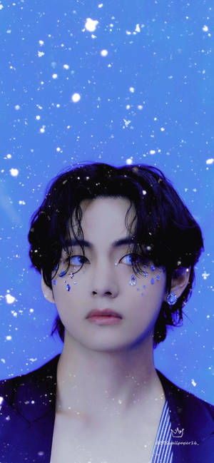 BTS Tae Hyung Gesigjuwele — iPhone 11 Pro Max Muurpapier
