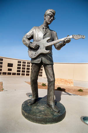 Buddy Holly en die Krieket-standbeeld