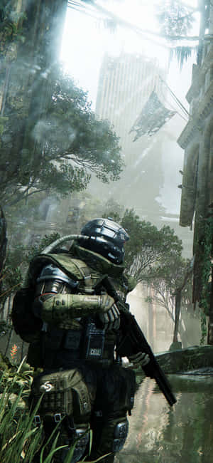 iPhone X Crysis 3 Agtergrond — iPhone 13 Pro Muurpapier