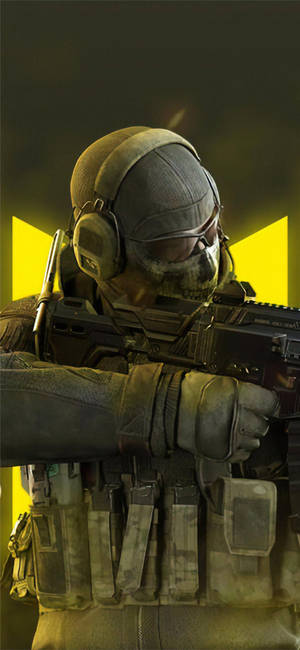 Call Of Duty: Mobiel Logo Ghost Naby — Galaxy S25 FE Muurpapier