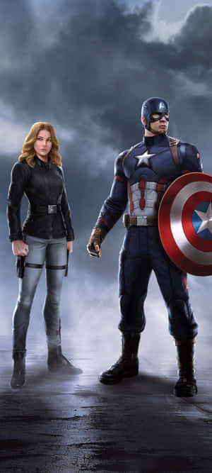 Captain America-fliek — 20:9 Muurpapier