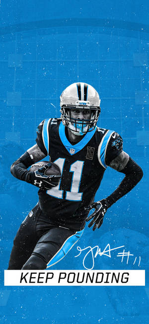 Carolina Panthers Nommer 11 agtergrond — iPhone 18 Pro Muurpapier