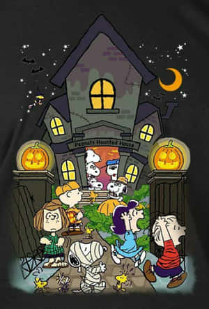 Charlie Brown Halloween prente — Kawaii halloween Muurpapier