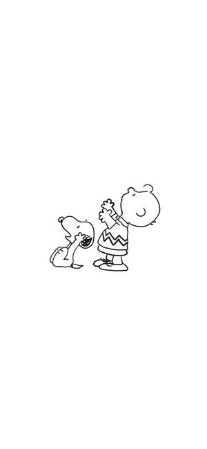Charlie Brown Snoopy omtrek muurpapier — iPhone 16e Muurpapier