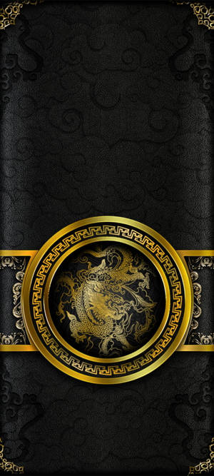 Chinese Draak Swart en Goud iPhone — Pixel 11 Muurpapier