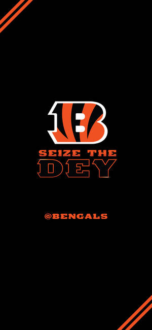 Cincinnati Bengals gryp die dag agtergrond — iPhone 14 Pro Max Muurpapier