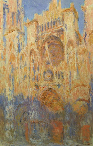 Claude Monet Rouen-katedraal muurpapier — Moto Pad 60 Neo Muurpapier