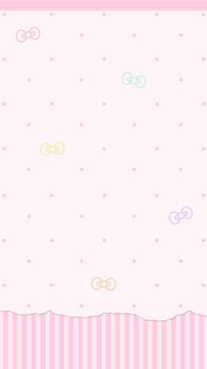 Collage Van Strikkies Op Kawaii Pienk Agtergrond — Kawaii pienk Muurpapier