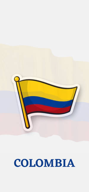 Colombia Vlag Vektorkuns agtergrond — iPhone 17 Pro Muurpapier