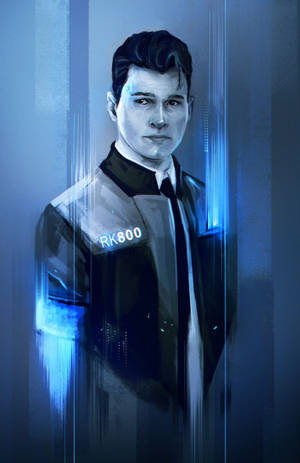 Gryskuns van Connor in Detroit Become Human agtergrond — Honor MagicPad 3 Pro 12.3 Muurpapier
