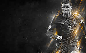 Cristiano Ronaldo wat 'n houding inneem op die sokkerveld — Cristiano ronaldo Muurpapier