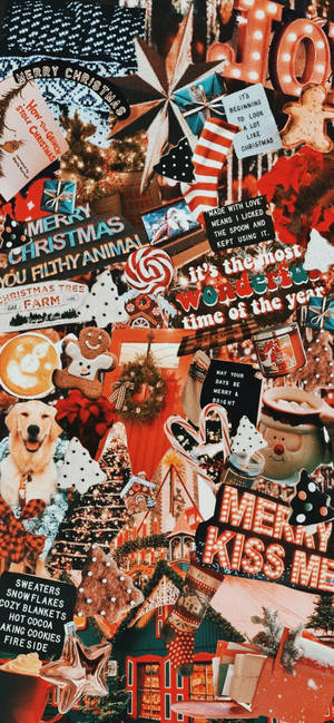 Cute Christmas iPhone Warm Light — Pixel 8a Muurpapier