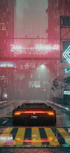 Cyberpunk 2077-agtergrond — Tecno Pop Muurpapier