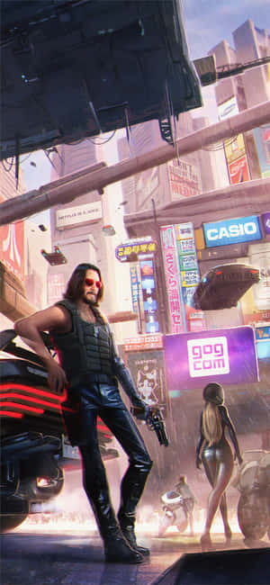 Pixel 3XL Cyberpunk 2077-agtergrond — IQOO Z10x Muurpapier