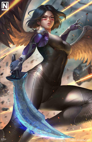 Damascus Blade Alita: Battle Angel muurpapier. — Honor MagicPad 3 Pro 12.3 Muurpapier
