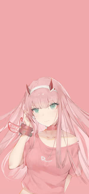 Zero Two agtergrond — Huawei Mate 80 RS Ultimate Muurpapier