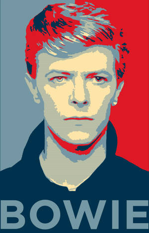 David Bowie rooi blou mobiele kunsstuk-agtergrond — Galaxy Tab Muurpapier