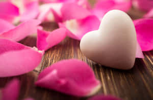Liefdeshart-agtergrond — Oulike Hart Muurpapier