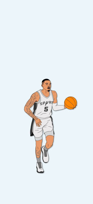 Dejounte Murray vektorkuns agtergrond — 20:9 Muurpapier