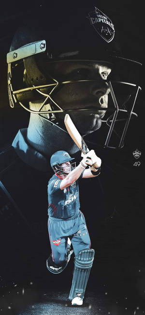 Delhi Capitals Steve Smith agtergrond — iPhone 15 Pro Muurpapier