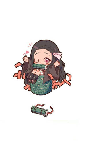 Demon Slayer Nezuko Oulik Selfie — Demon slayer Muurpapier