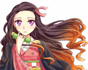 Demon Slayer Nezuko 3D Muurpapier Mens Self — Demon slayer tanjiro Muurpapier