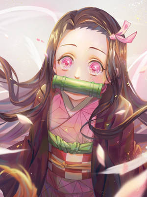 Demon Slayer Nezuko Oulike Nabyfoto — Demon slayer tanjiro Muurpapier