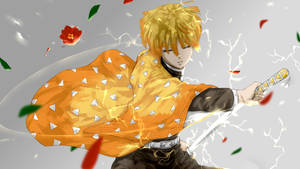 Demon Slayer Onbewuste Zenitsu — Demon slayer zenitsu Muurpapier