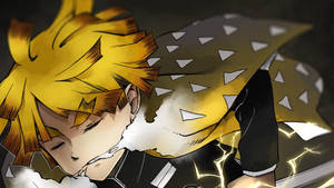 Demon Slayer Zenitsu Asem Donder — Demon slayer zenitsu Muurpapier