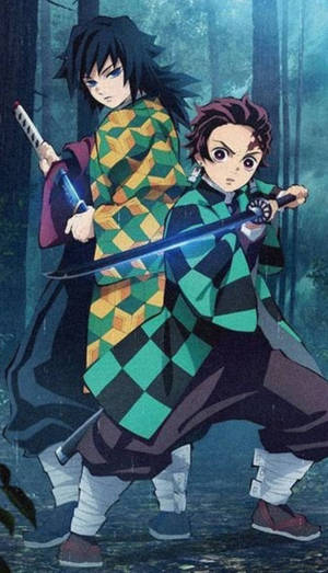 Demon Swewer Tanjiro | Tomioka Giyu — Demon slayer tanjiro Muurpapier