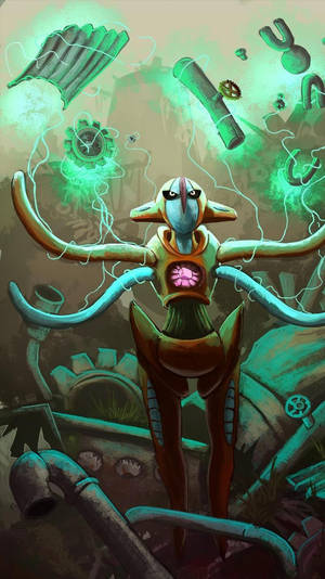 Deoxys en Drywende Ratte — Pokemon Foon Muurpapier