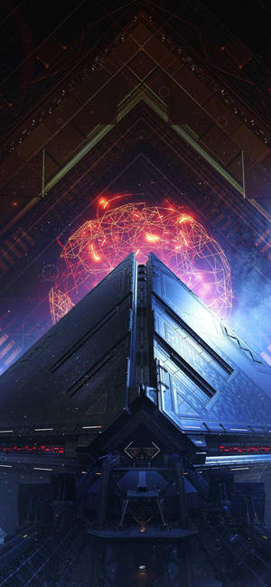 Destiny 2 Iphone Piramidion 3D — iPhone Xs Muurpapier