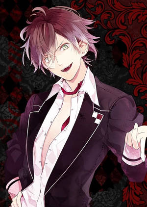Diabolik Lovers Ayato rooi plakkaat muurpapier — Oppo Pad 5 Mat-skerm Muurpapier