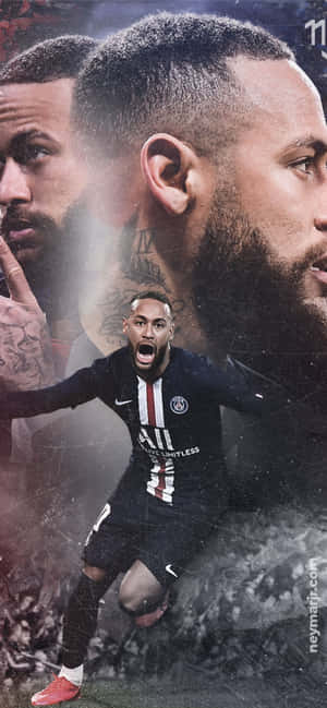 Neymar prente — ZTE Axon 60 Ultra Muurpapier