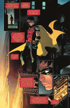 Die Dinamiese Tim Drake in Aksie — Galaxy Z Vou 8 Muurpapier