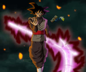 Die dreigende Goku Black op volle krag — Goku Swart Muurpapier