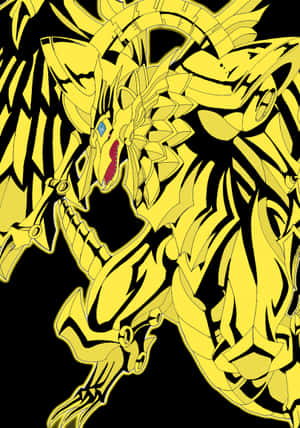 Die Gevlerkte Draak van Ra, 'n kragtige Egiptiese Godkaart in Yu-Gi-Oh! — iPhone Duo Muurpapier