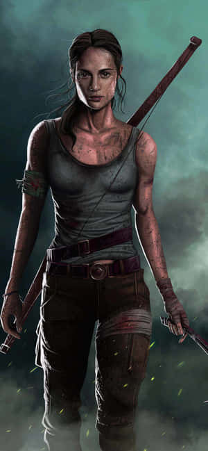 Iphone Xs Max Rise Of The Tomb Raider Agtergrond — iPhone 14 Pro Max Muurpapier