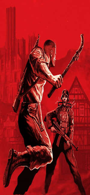 Iphone Xs Wolfenstein Ii Agtergrond — Galaxy S26 Ultra Muurpapier
