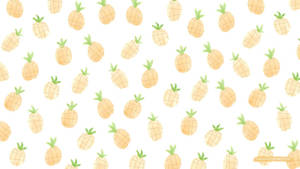 Pynappelpatroon in waterverfkuns muurpapier — Lae Kontras Muurpapier