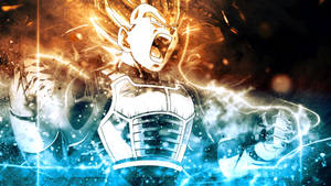 Dragon Ball Super Saiyan Vegeta in super broly, anime karakter.