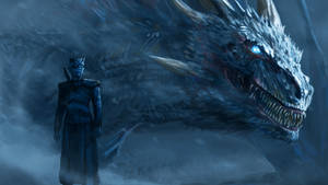Game of Thrones Nagkoning en draak-agtergrond. — 1600x900 Muurpapier