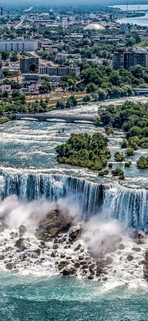 720p Niagara-waterval Agtergrond — Vivo Y500s Muurpapier