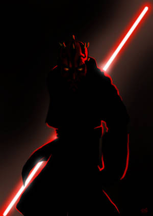Darth Maul Clone Wars Geïnspireerde Kuns muurpapier. — OnePlus Pad 3 Pro Muurpapier