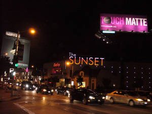 Die Sunset Boulevard-agtergrond — Sononderlaan Muurpapier