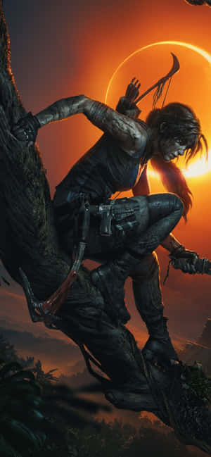 iPhone Xs Max Rise Of The Tomb Raider Agtergrond — iPhone 17 Muurpapier
