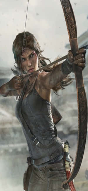 iPhone XS Max Rise of the Tomb Raider-agtergrond — iPhone 11 Muurpapier