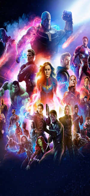 iPhone XS Marvel se Avengers agtergrond — iPhone 16 Pro Max Muurpapier
